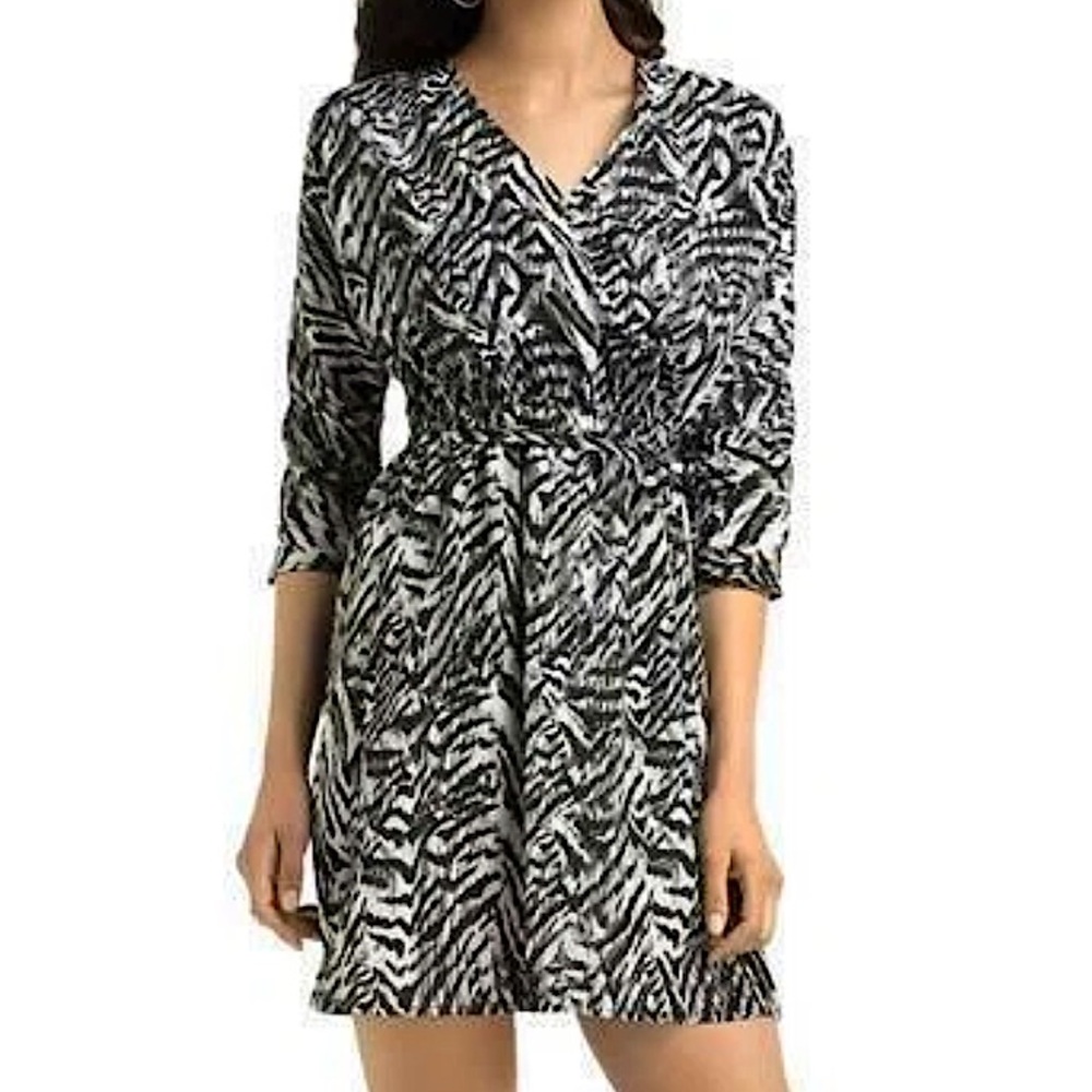 Kardashian Kollection Zebra Print Dress